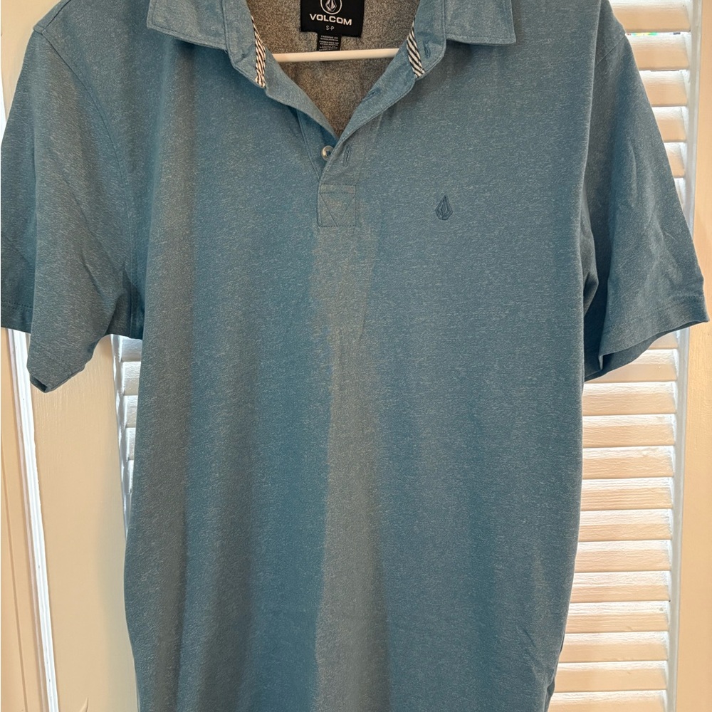 Volcom Men's Classic Blue Polo Shirt
